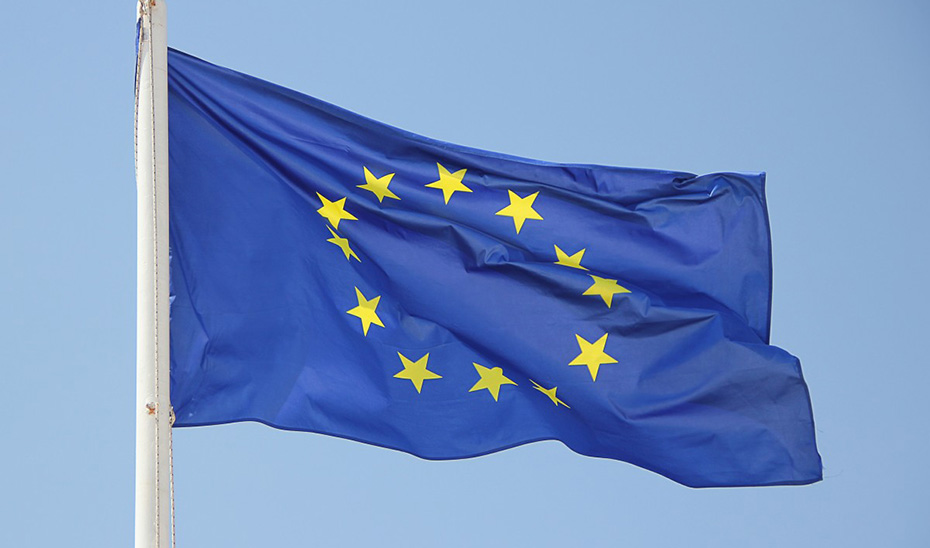 
			      Bandera de Europa.			    
			  